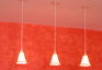 Pendelleuchten (200 mm) - Leuchtengläser orange - Kabel weiß_2von2